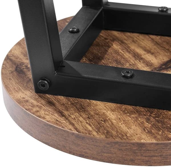 Rootz Industrial Bar Pall - Bänkpall - Metall- och träpall - Robust, hållbar, mångsidig - Anti-halk - 71cm x 30cm