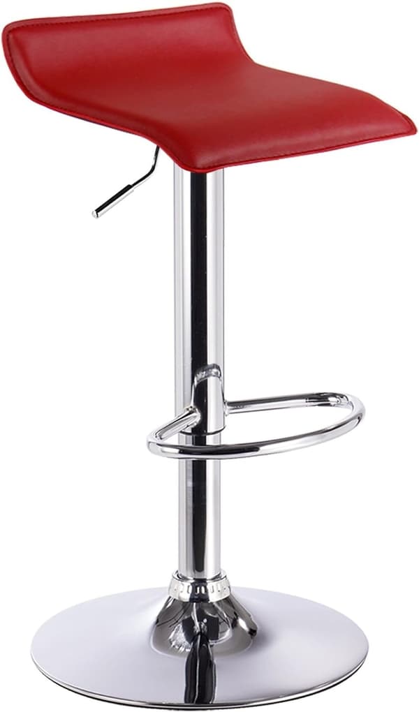 Rootz Designer barstol - Modern barstol - Justerbar bänkstol - Bekväm, hållbar, lätt att rengöra - konstläder - 39cm x 38,5cm, Höjd 63cm-83cm