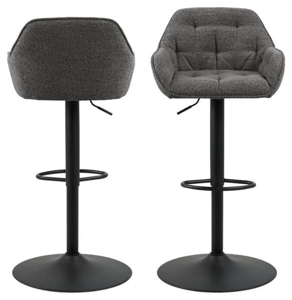 2 x  Brooke barstol drejefunktion og gaspatron grå.