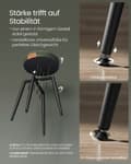 Miniatyrbillede 7 af 7: Rootz Forest Green Steel Barstolesæt - Bordskammel - Køkkenskammel - 58D støbt skum - PU syntetisk læder - Krydsfiner - 48 cm x 48 cm x 48,2 cm - Letv