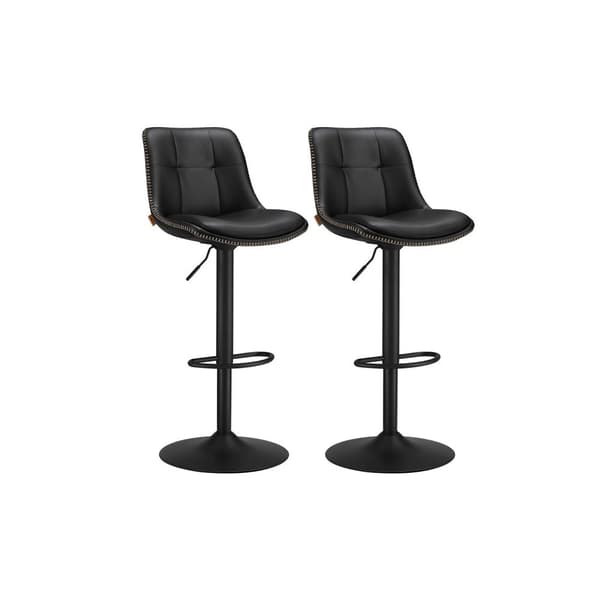 Rootz 2-osaiset baarituolit - Keittiön jakkarat - Tason korkeudet tuolit - PU-materiaali - Kromattu teräs - Vaahtomuovipehmuste - 44 cm x 48 cm x (90-