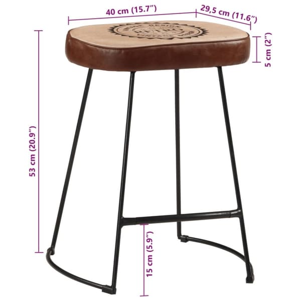 vidaXL barstole 2 stk. 40x29,5x53 cm mørkebrun