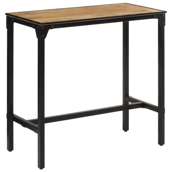 vidaXL Barbord 110x55x107 cm massivt grovt mangoträ