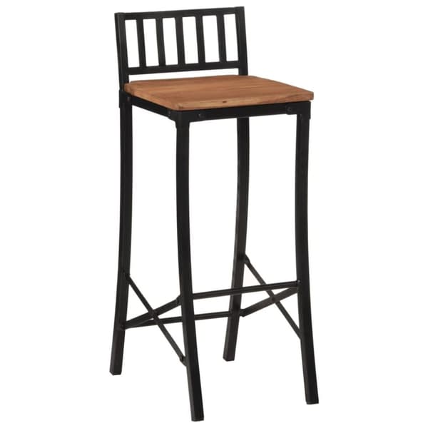 vidaXL Barstoler 2 stk heltre akasie