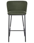 Miniatyrbillede 5 af 9: Barstole Mørkegrøn Sæt af 2 Høj Køkkenstole Retro Rund Ryglæn Fodstøtte Design Counterstol til Barbord Stole til Køkkenø