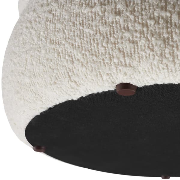 Skammel Altu, polstret, opbevaring - Bouclé creme-hvid