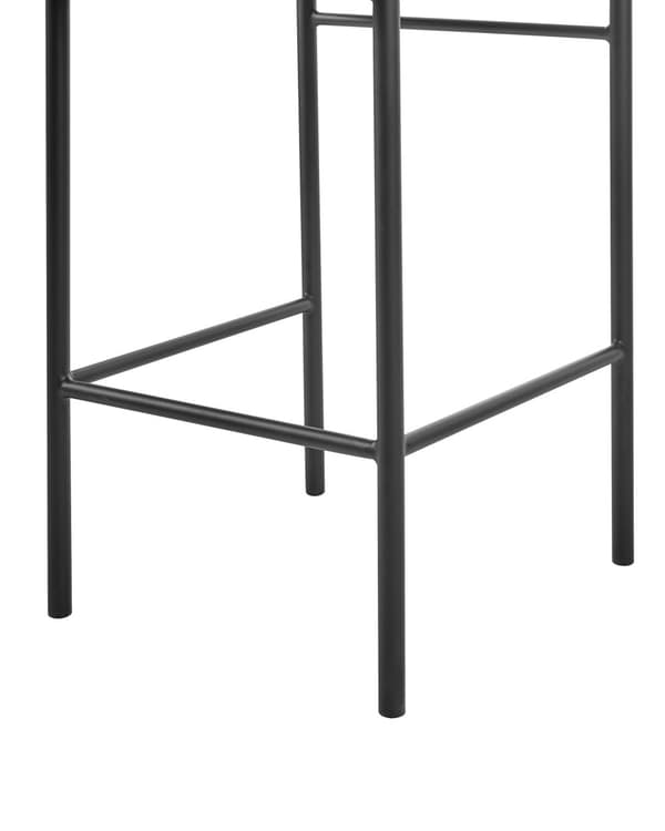Sett med 2 barstoler Blå Bouclé Polyester Svarte metallben Uten armlener Rund ryggstøtte Moderne design Spisestue Kjøkken