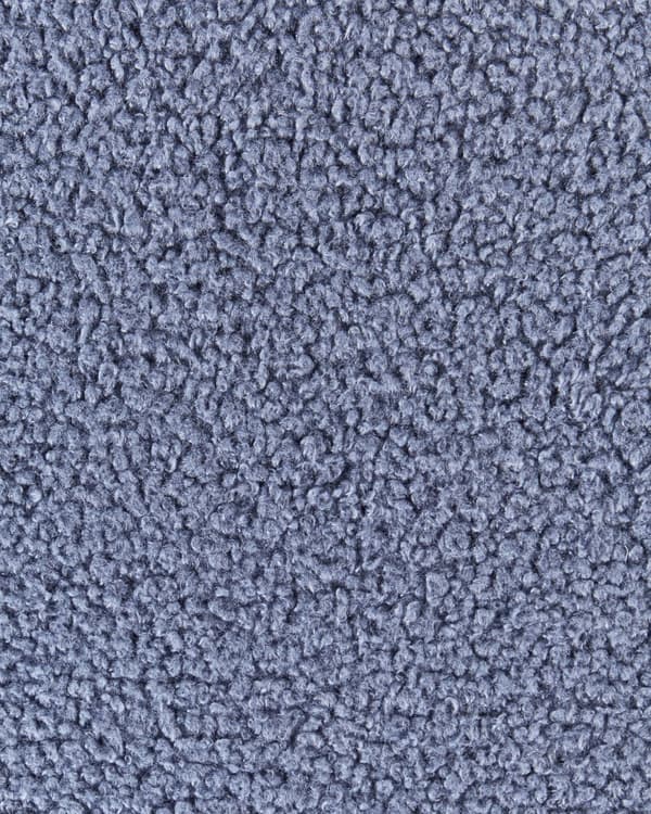 Sett med 2 barstoler Blå Bouclé Polyester Svarte metallben Uten armlener Rund ryggstøtte Moderne design Spisestue Kjøkken