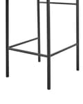 Miniatyrbilde 9 av 10: Sett med 2 barstoler Hvit Bouclé Polyester Svarte metallben Uten armlener Rund ryggstøtte Moderne design Spisestue Kjøkken