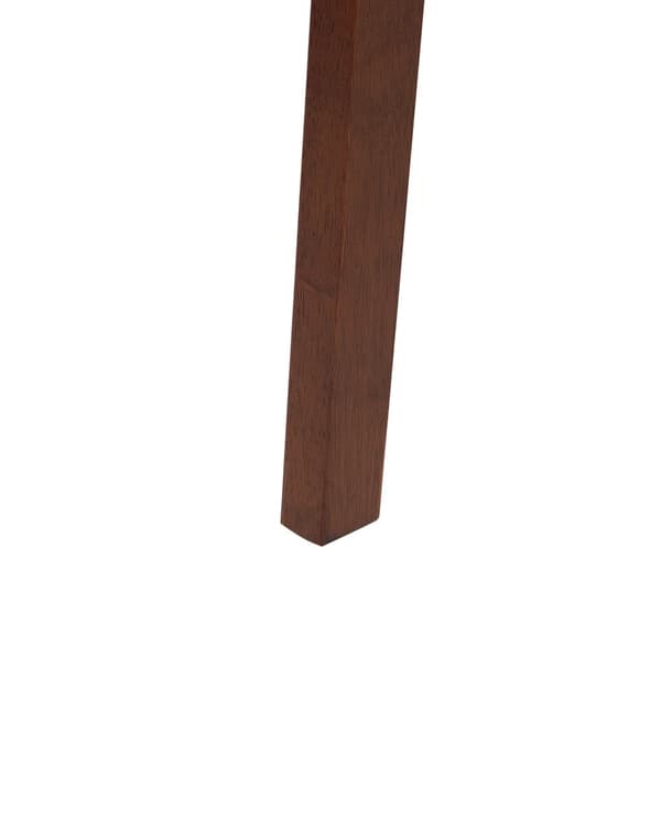 Sett med 2 barstoler Mørkt tre Lys beige Gummitre Polyester Polstret sete Moderne design Spisestue Kjøkken