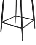 Miniatyrbilde 8 av 9: Sett med 2 Barstoler Lys Beige Armløs Fløyel Svart Stålben Moderne Design Spisestuestoler