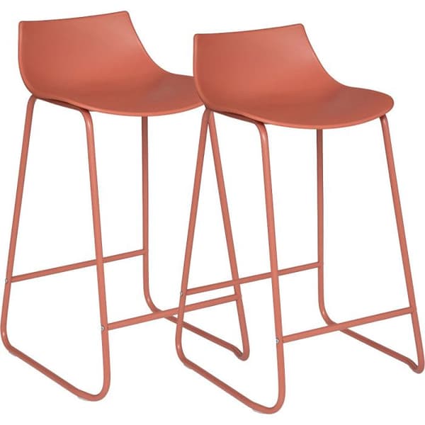 Set med 2 Atmosphera "Otac" Design barstolar - Terracotta