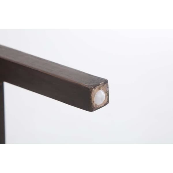 Barpall - JAYAT - Antik finish - Set med 2 - Tyg - Massivt trä