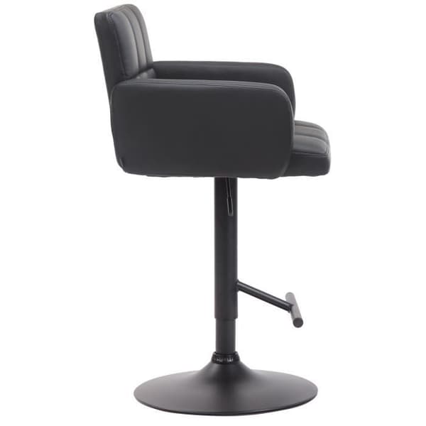 Los Angeles Barpall - Svart konstläder - Justerbar i höjdled - Bekväm och elegant