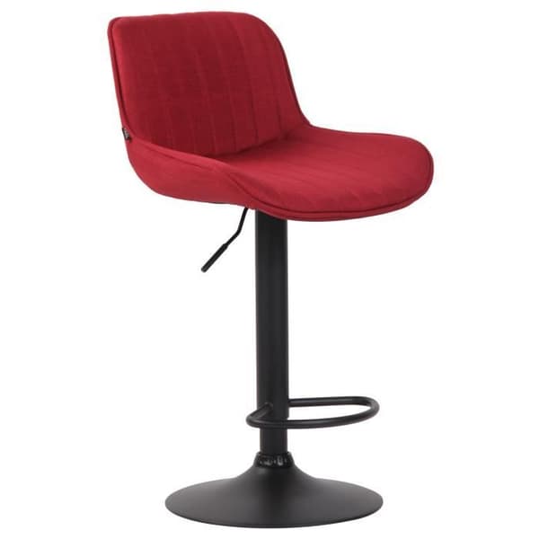 Barstol - CLP - Lentini - Tyg - Röd-Svart - Modern design
