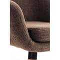 Miniatyrbild 3 av 4: Grant Fabric Barstol med träben och metallfotstöd, brun
