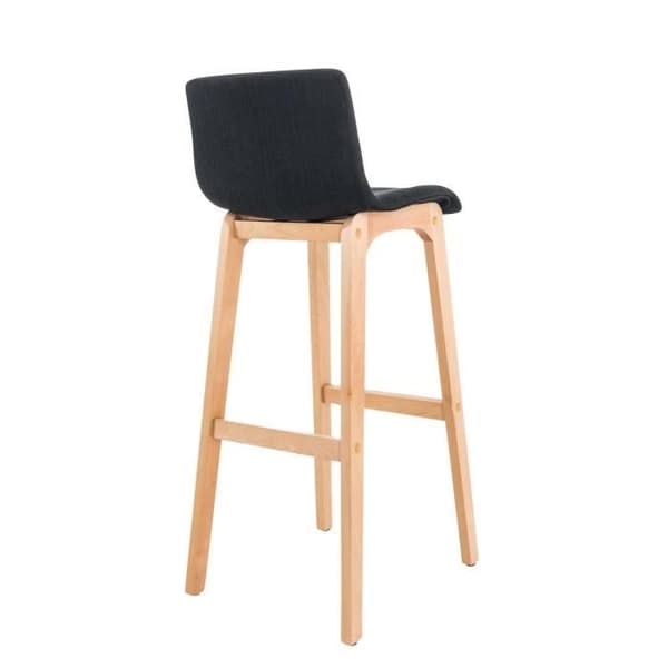 Barstol - CLP - HOOVER - 100% Polyester - Massivt Trä - Samtida Stil