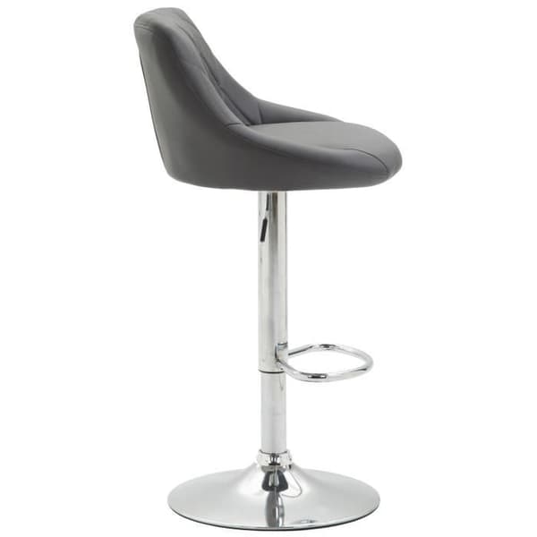 Set med 2 Lazio barstolar i konstläder - Grå - CLP - Modern - Design - Justerbar i höjdled
