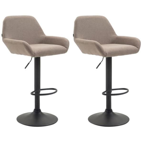 Set med 2 barstolar -MAGNIEUFin Black (Taupe)