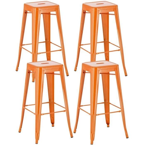 Set med 4 barstolar -MONTHIEUX (orange)
