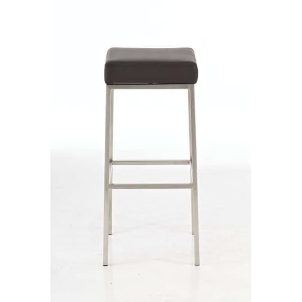 Barpall - CLP - MONTREAL - Justerbar höjd 80/85 cm - Rostfritt stål - Brun