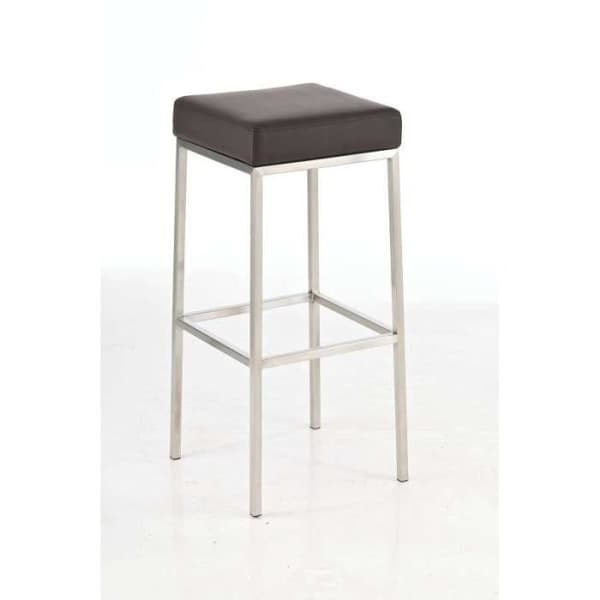 Barpall - CLP - MONTREAL - Justerbar höjd 80/85 cm - Rostfritt stål - Brun