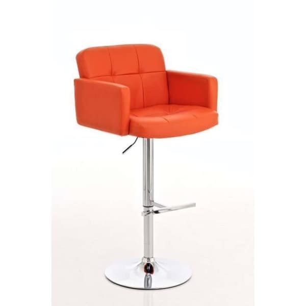 LOS ANGELES barstol - CLP - PU-design - Justerbar i höjdled - Orange