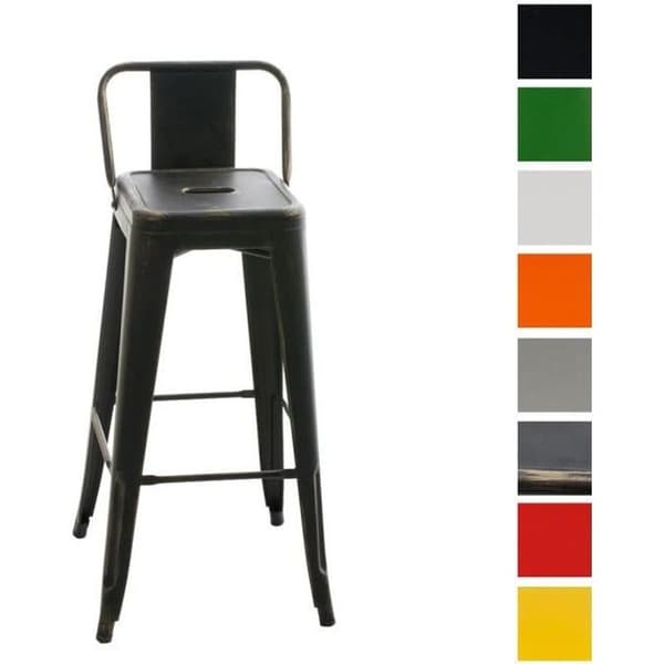 Stapelhögt barstol - CLP - MASON - Sätthöjd 77 cm - Metall - 8 färger tillgängliga