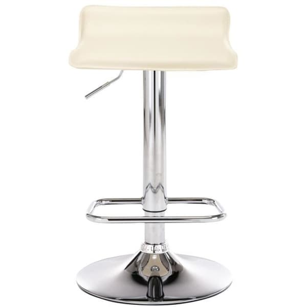 Set med 2 barstolar - TORCIEUX - Faux - Justerbar i höjdled - Beige