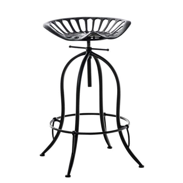 Barpall - MONTRACOL - Svart - Justerbar i höjdled - Country Style - Vikt upp till 120 kg