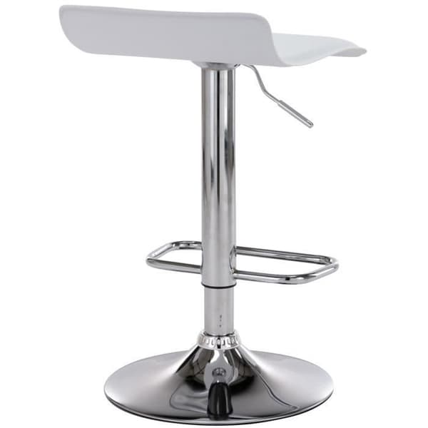 Set med 2 TORCIEUX Barstolar Vit - Faux - Justerbar i höjdled - Kök - Modernt