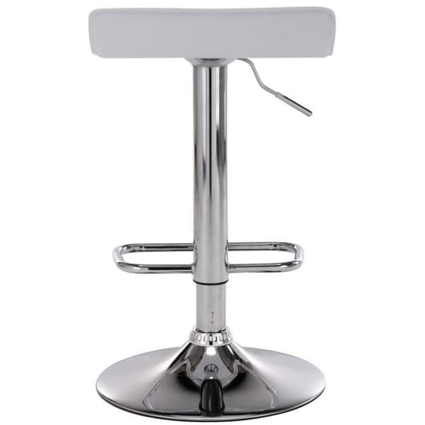Set med 2 TORCIEUX Barstolar Vit - Faux - Justerbar i höjdled - Kök - Modernt