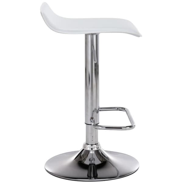 Set med 2 TORCIEUX Barstolar Vit - Faux - Justerbar i höjdled - Kök - Modernt