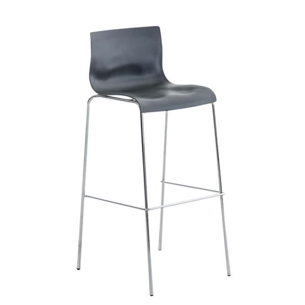 Set med 2 BETTANT Art Barstolar - Finish på 4 kromben (grå)