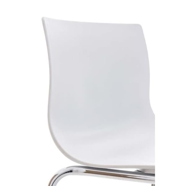Set med 2 barstolar - BETTANT Art - Finish på 4 kromben (vit)