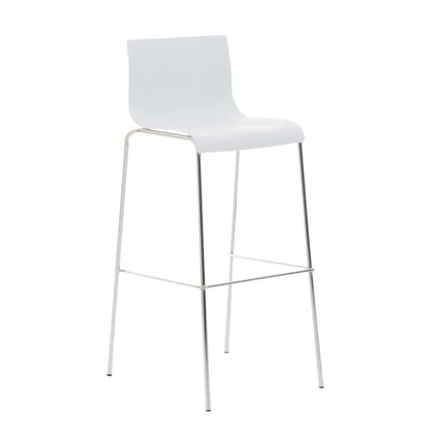 Set med 2 barstolar - BETTANT Art - Finish på 4 kromben (vit)