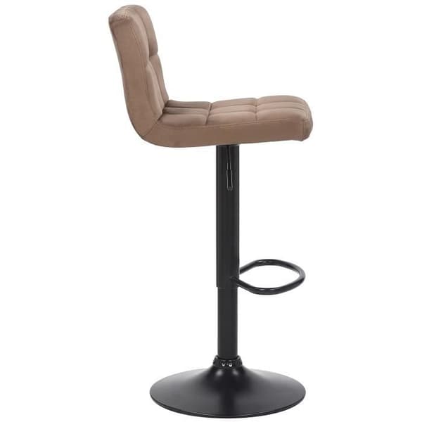 Barpall - NIERGES Velvet (Brun) - Justerbar i höjdled - Vintage Style - Metall