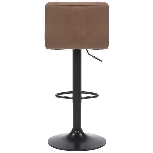 Barpall - NIERGES Velvet (Brun) - Justerbar i höjdled - Vintage Style - Metall