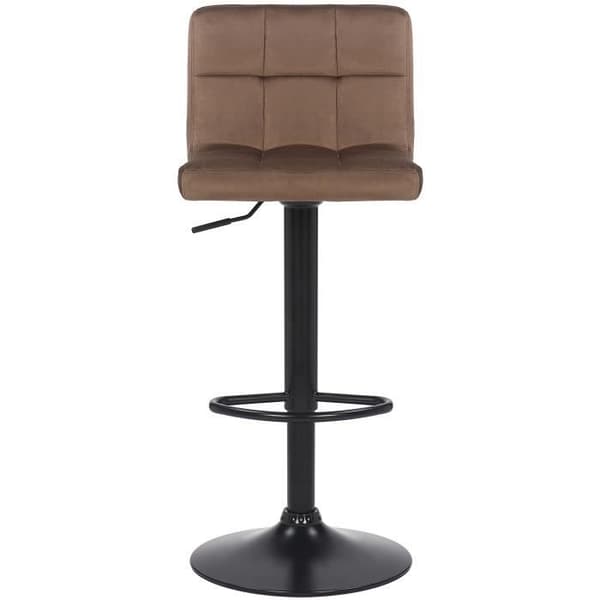 Barpall - NIERGES Velvet (Brun) - Justerbar i höjdled - Vintage Style - Metall
