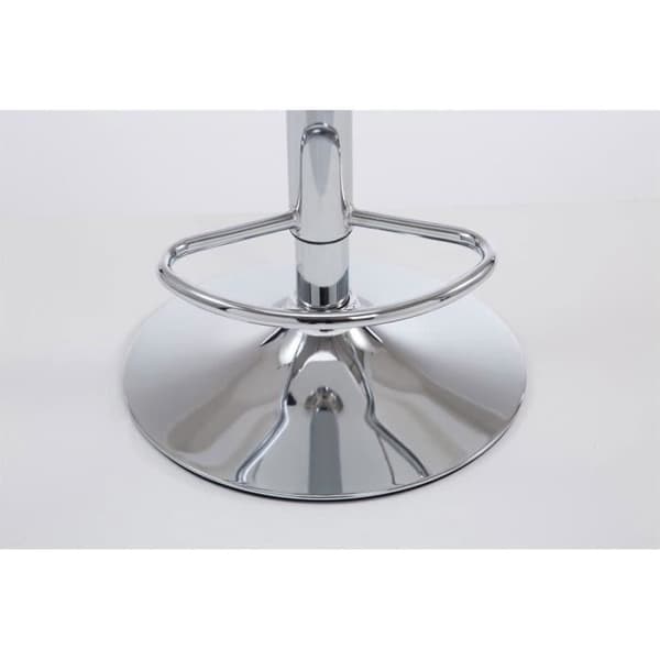 Set med 2 barstolar -BREZAN V2 Chrome Leatherette (svart)