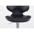 Miniatyrbild 2 av 4: Set med 2 barstolar -BREZAN V2 Chrome Leatherette (svart)