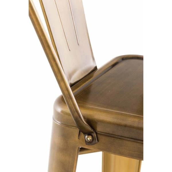 Set med 2 barstolar -COLOMIEUX(guld)