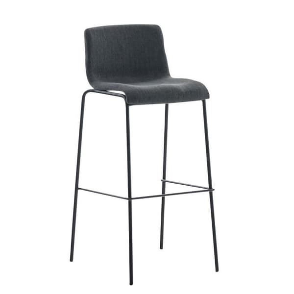 Set med 2 barstolar -BETTANT Finish på 4 svarta ben (mörkgrå)