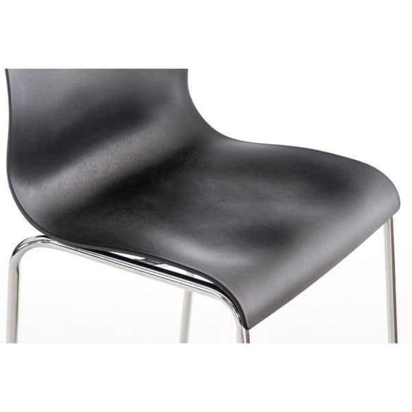 Set med 2 BETTANT Art Barstolar - Finish på 4 kromben (svart)
