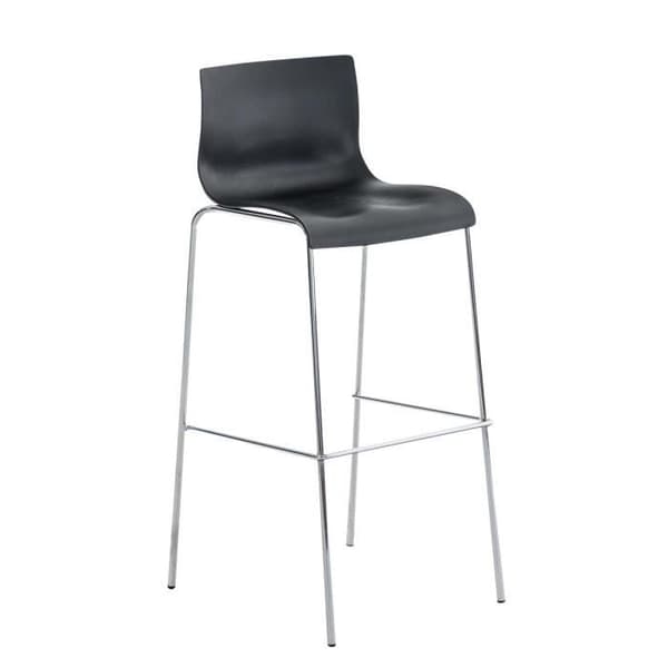 Set med 2 BETTANT Art Barstolar - Finish på 4 kromben (svart)