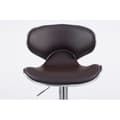 Miniatyrbild 2 av 4: Set med 2 barstolar -BREZAN V2 Leatherette Chrom (brun)