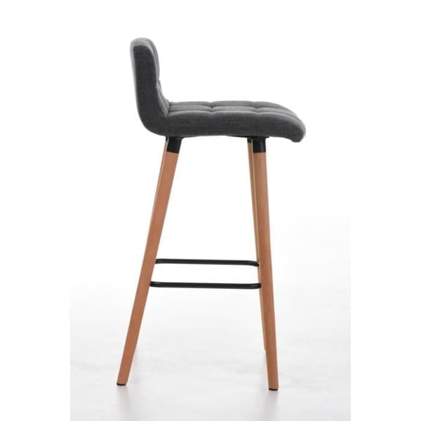 Set med 2 barstolar - CEYZERIEUX Natural Finish (Ljusgrå)