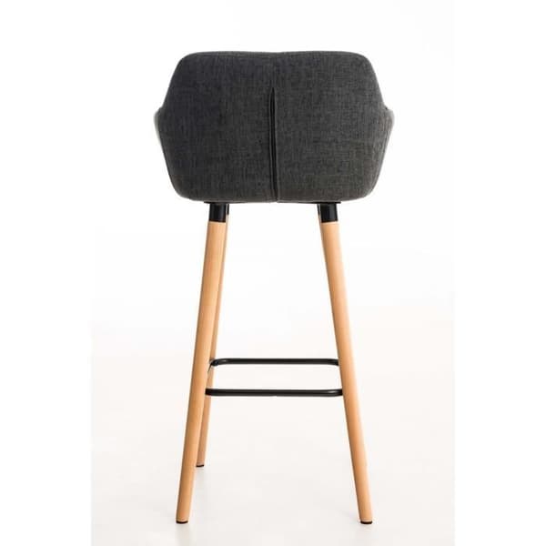Set med 2 barstolar -BELLEY Finish (mörkgrå)