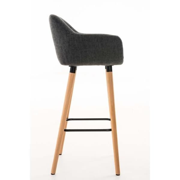 Set med 2 barstolar -BELLEY Finish (mörkgrå)