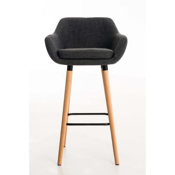 Set med 2 barstolar -BELLEY Finish (mörkgrå)